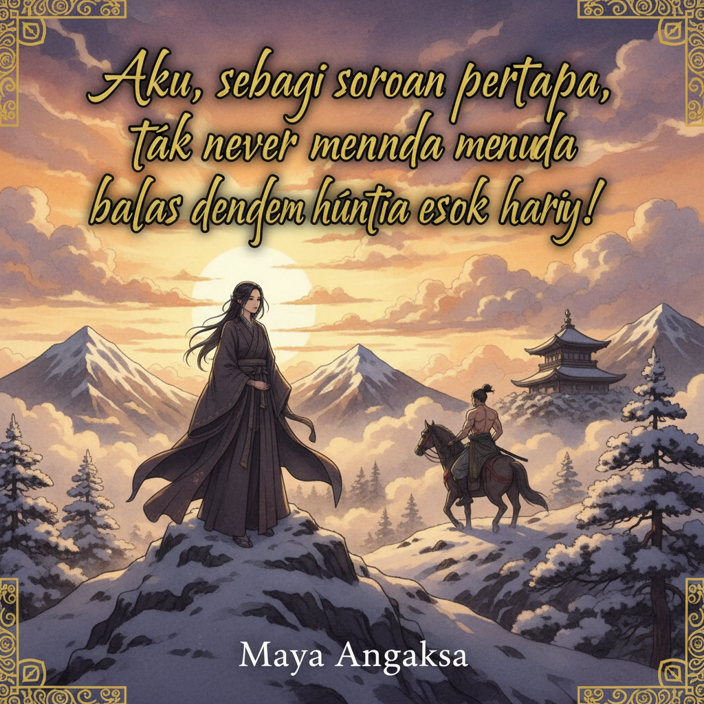 Aku, sebagai seorang pertapa, tak pernah menunda balas dendam hingga esok hari!